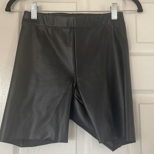 Skims leather shorts